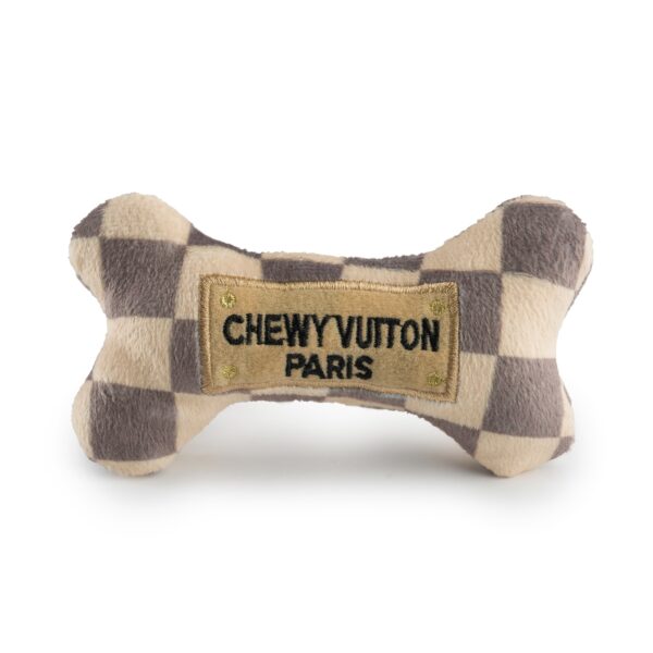 Chewy Vuiton Checker Bone Toy - Image 3